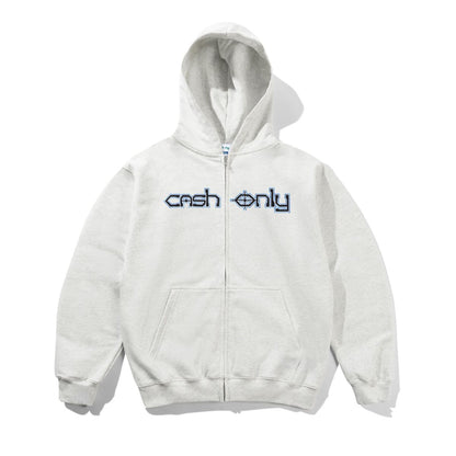 Cash Only Protocol Zip Hoodie - Ash