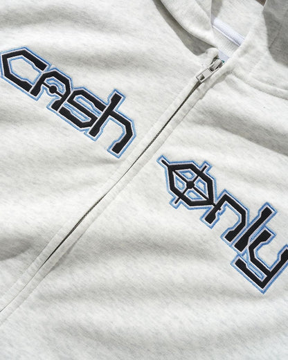 Cash Only Protocol Zip Hoodie - Ash
