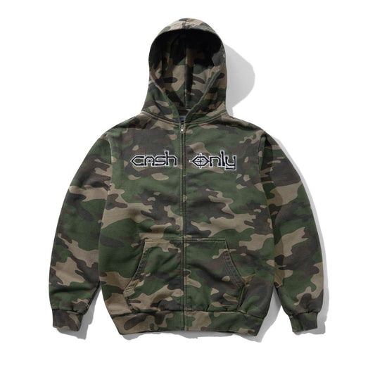 Cash Only Protocol Zip Hoodie - Washed Camo