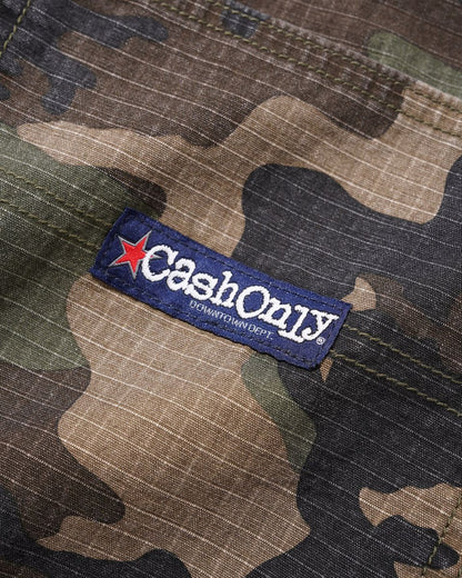 Cash Only Ripstop Carpenter Shorts - Woodland Camo