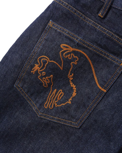 Cash Only Rodeo Denim Jeans - Blue Selvedge