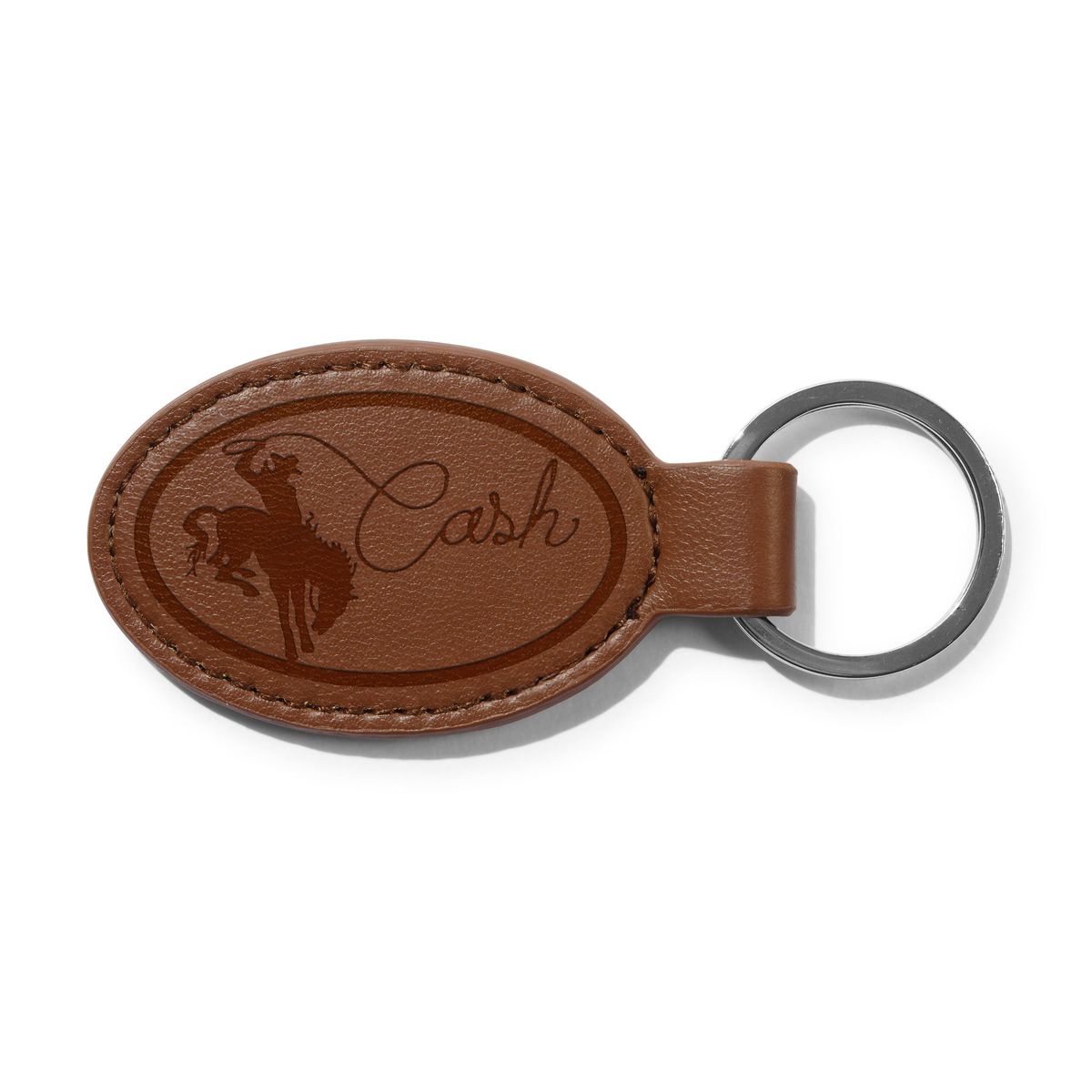 Cash Only Rodeo Key Chain - Tan