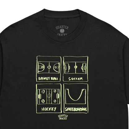Quartersnacks Sports Tee - Black