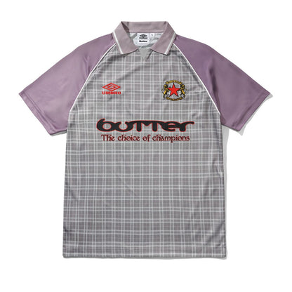 Butter Goods x Umbro Plaid Jersey - Berry / Stone