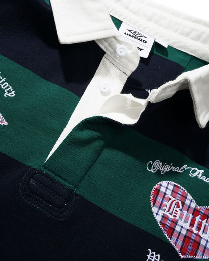 Butter Goods x Umbro Victory Rugby Polo - Navy / Forest