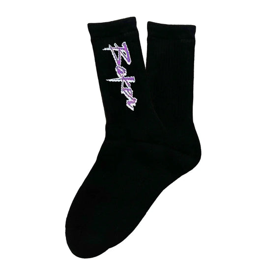 Baker Purple Pain Socks - Black