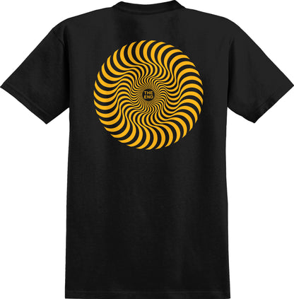 Spitfire Classic Swirl Tee - Black/Gold