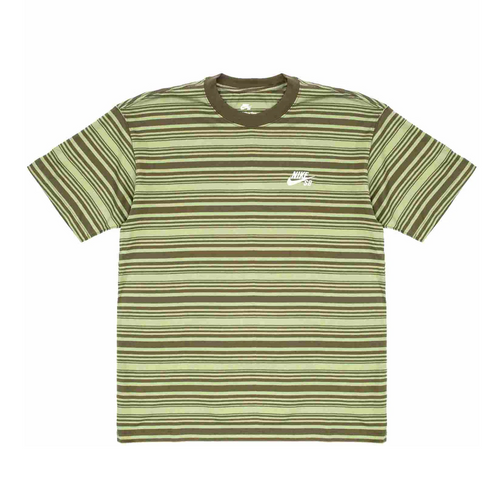Nike SB Striped Embroidered Tee - Oil Green