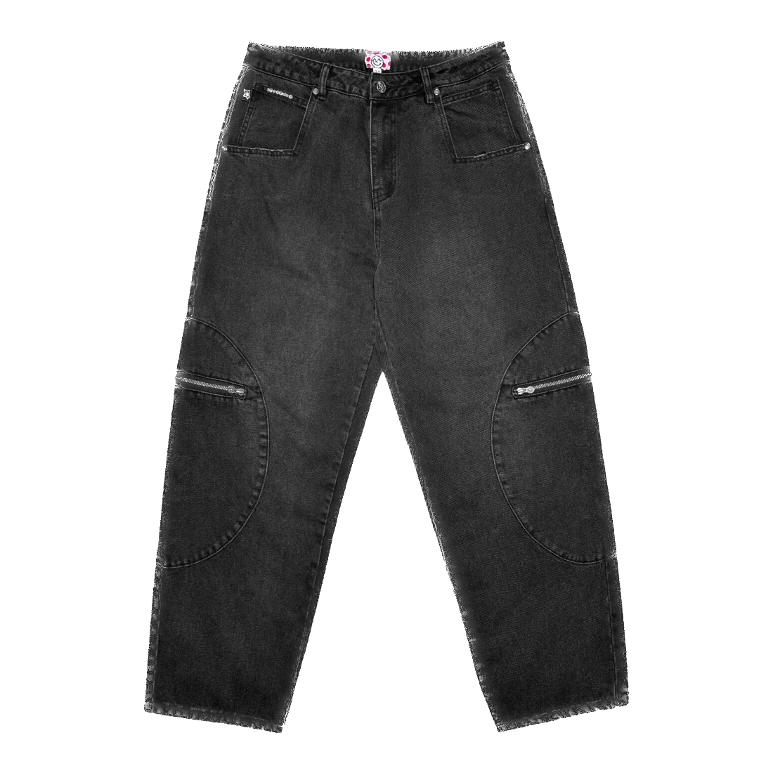 Star Team Circle Cargo Jeans - Black