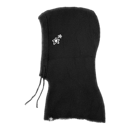 Star Team Knit Balaclava - Black