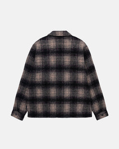 Stussy Wool Plaid Zip Shirt - Lilac