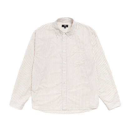 Stussy Standard Longsleeve Shirt - Natural Stripe