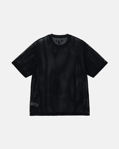 Stussy Cotton Mesh Crew Tee - Black