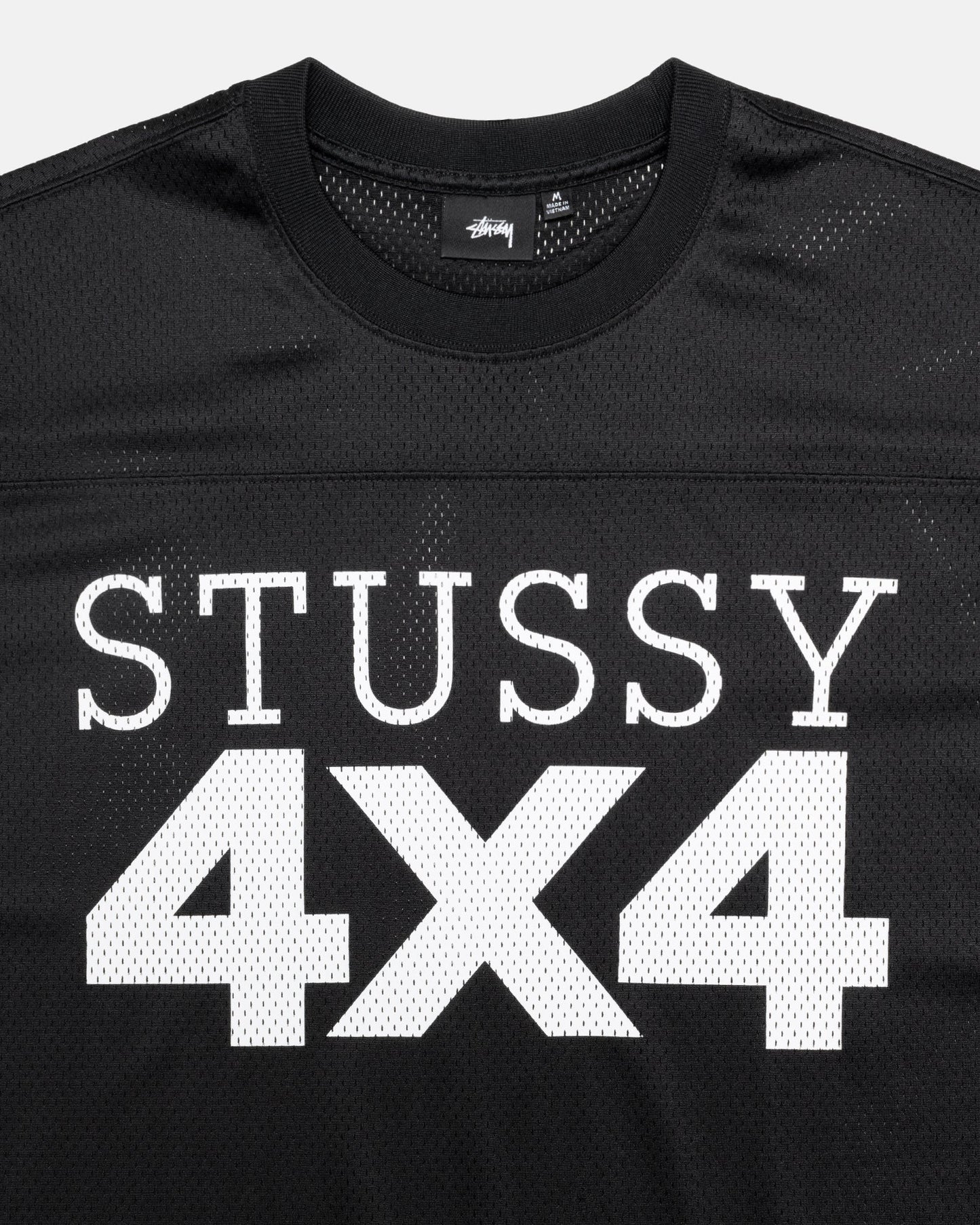 Stussy 4X4 Mesh Football Jersey - Black