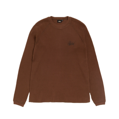 Stussy Raglan Thermal Longsleeve - Brown