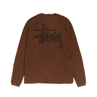 Stussy Raglan Thermal Longsleeve - Brown