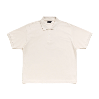 Stussy Classic Pique Polo - Off White