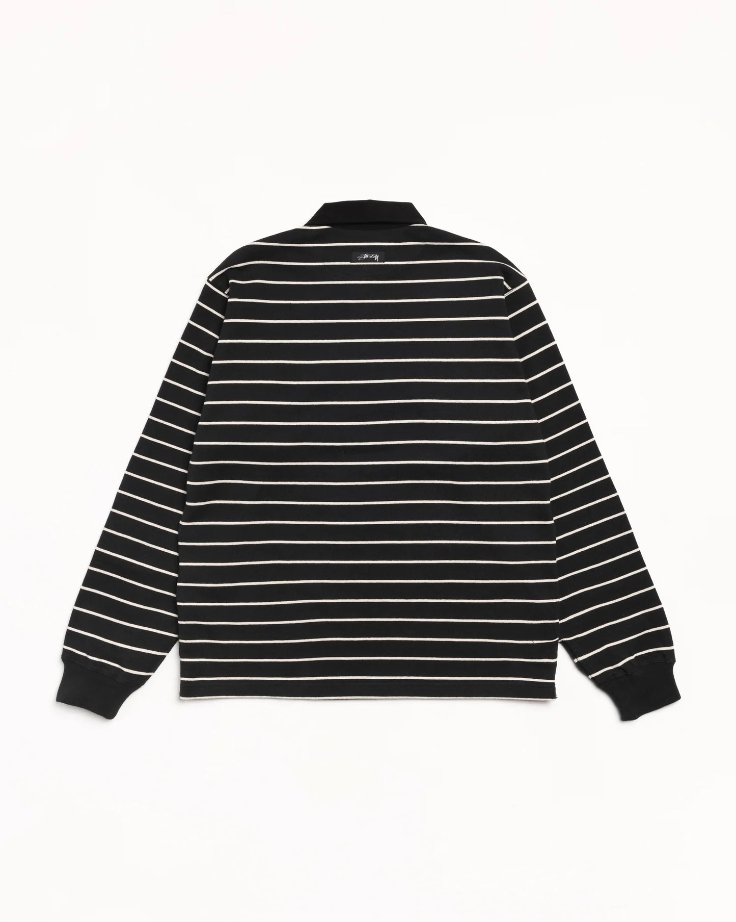 Stussy Striped Rugby Shirt - Black