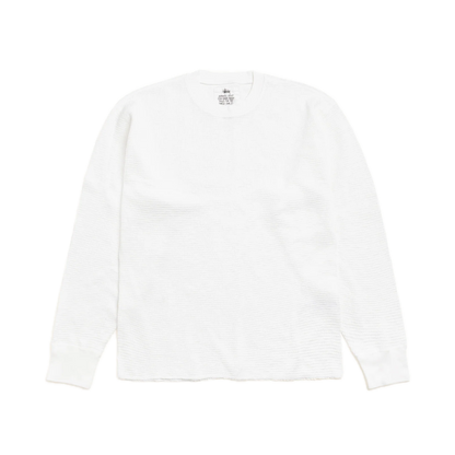 Stussy Pigment Dyed Longsleeve Thermal - White