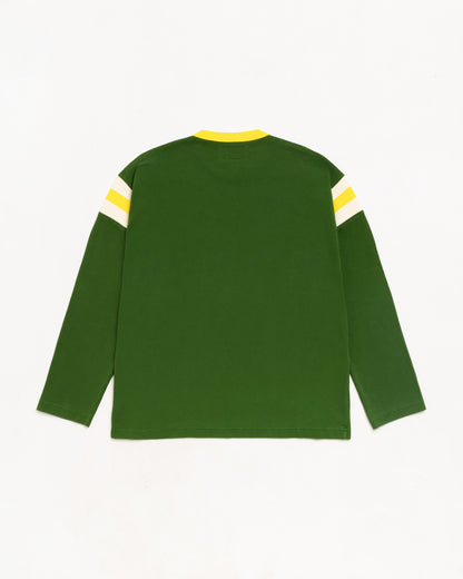 Stussy Longsleeve Ringer Tee - Green
