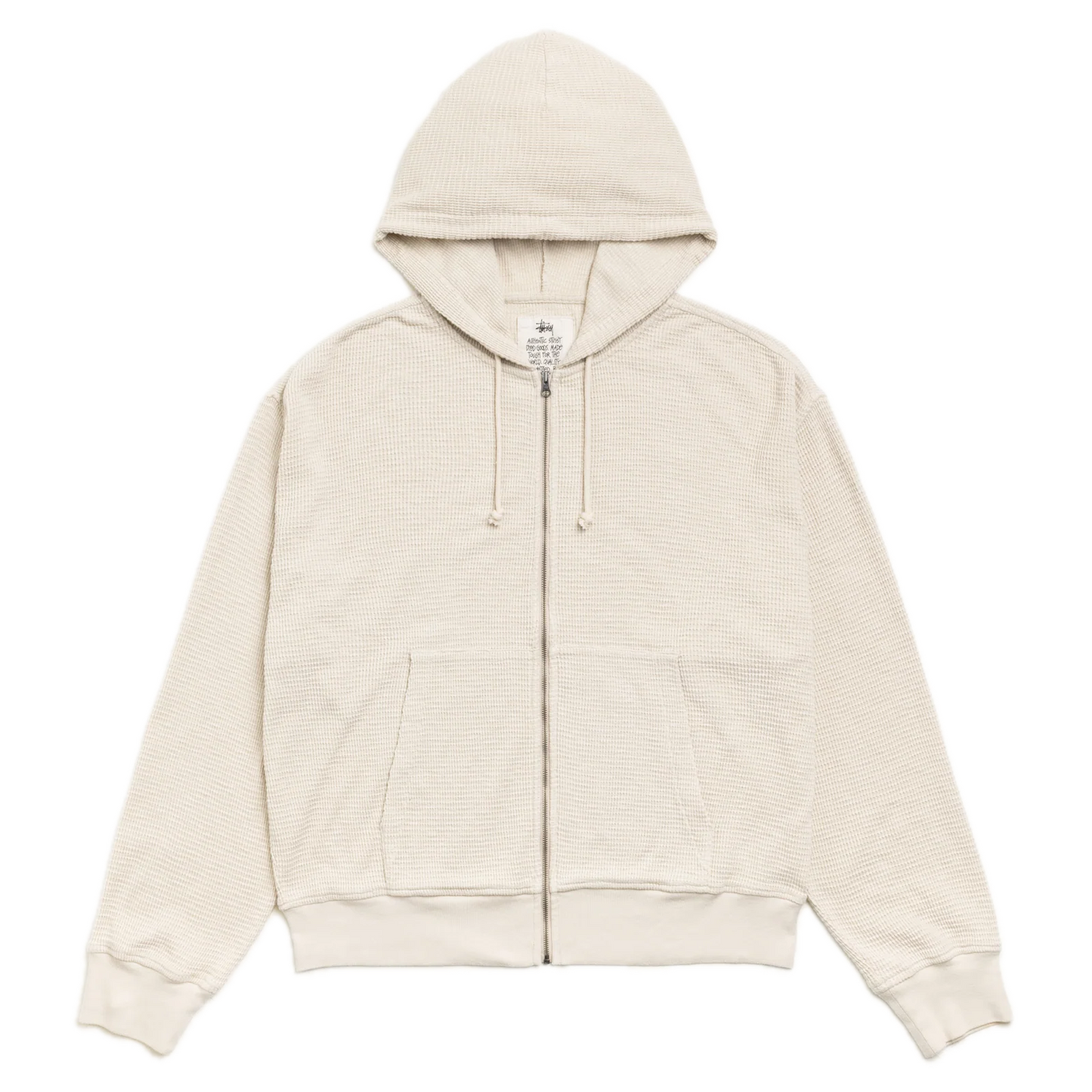 Stussy Light Weight Thermal Zip Hoodie - Bone