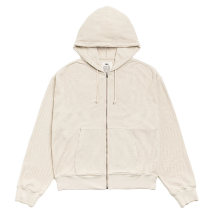 Stussy Light Weight Thermal Zip Hoodie - Bone