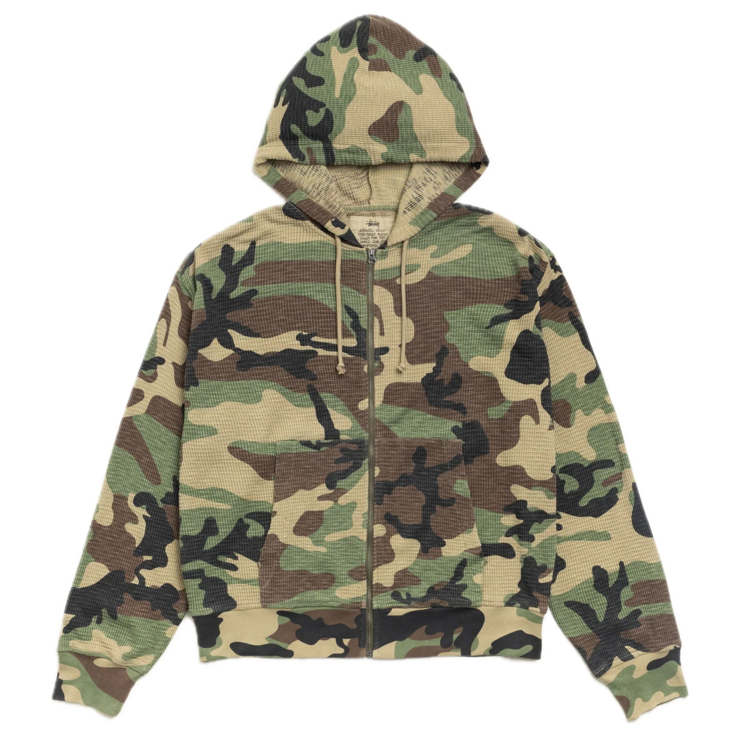 Stussy Light Weight Thermal Zip Hoodie - Camo