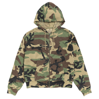 Stussy Light Weight Thermal Zip Hoodie - Camo