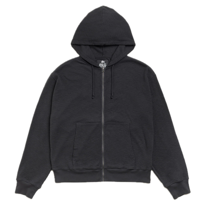 Stussy Light Weight Thermal Zip Hoodie - Faded Black