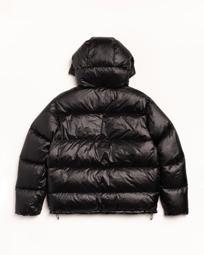 Stussy Micro Ripstop Hooded Down Puffer - Jet Black
