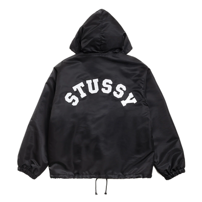 Stussy Hooded Coaches Jacket - Black