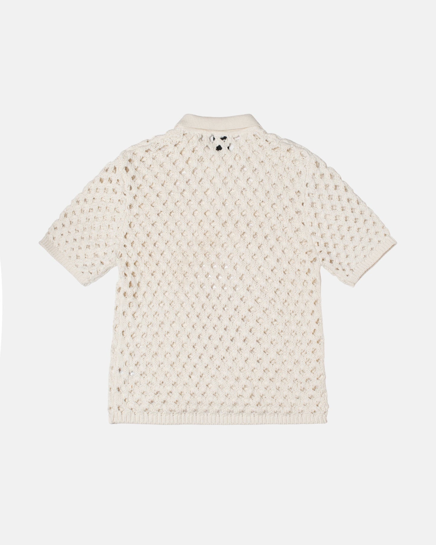 Stussy Big Mesh Polo Sweater - Ivory