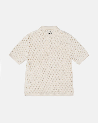 Stussy Big Mesh Polo Sweater - Ivory