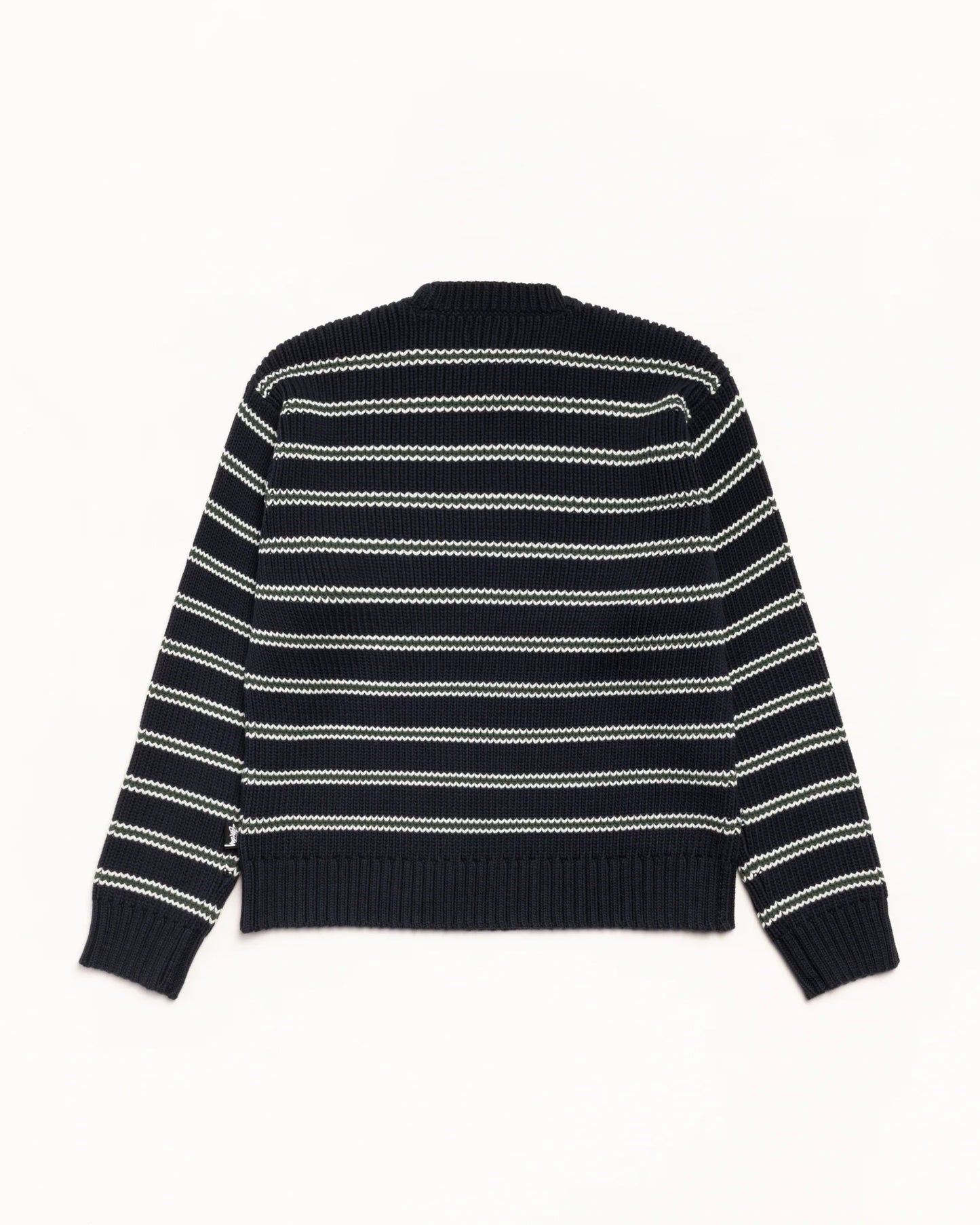 Stussy Chunky Cotton Stripe Sweater - Ocean