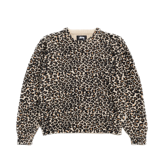 Stussy Printed Knit Sweater - Leopard