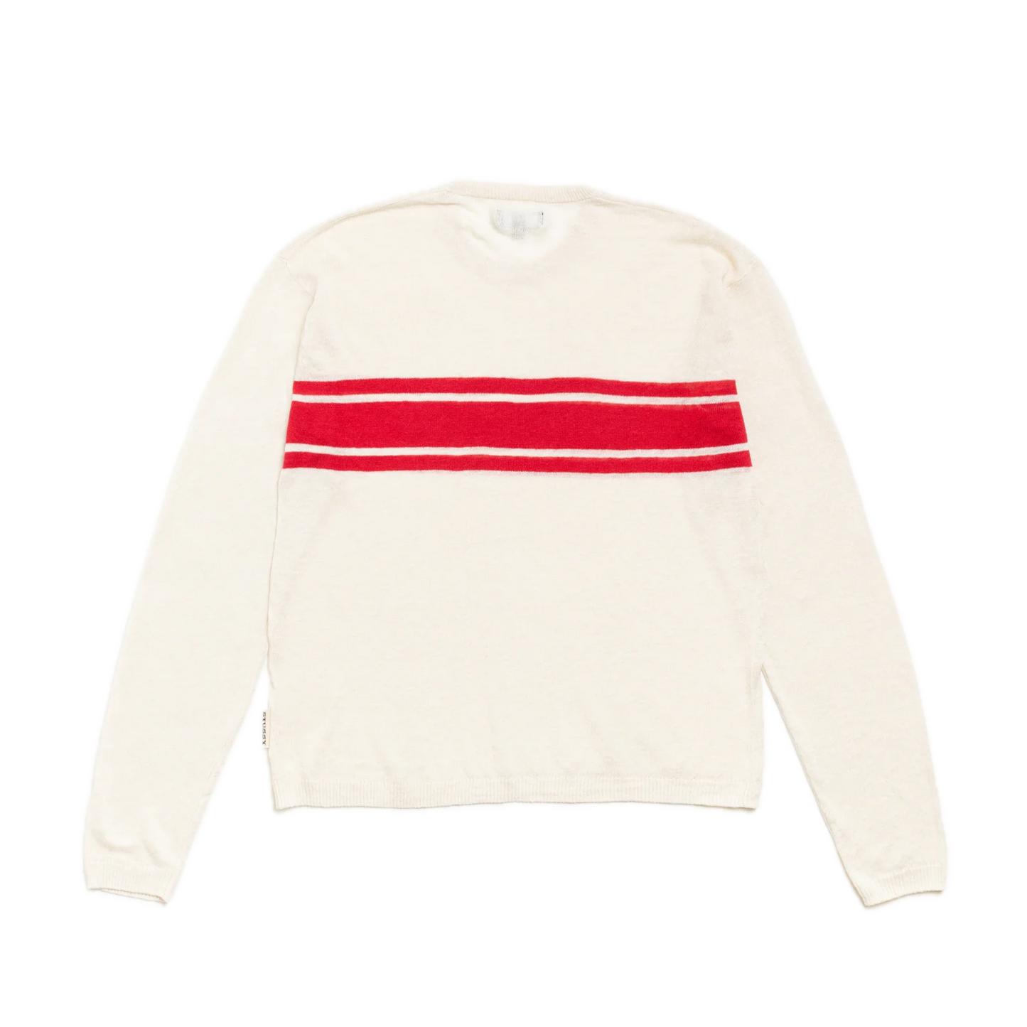 Stussy Striped Long Sleeve Knit Sweater - Bone