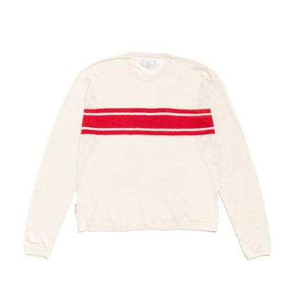 Stussy Striped Long Sleeve Knit Sweater - Bone