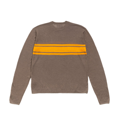 Stussy Striped Long Sleeve Knit Sweater - Brown