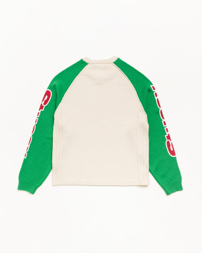 Stussy Two Tone Raglan Sweater - Natural