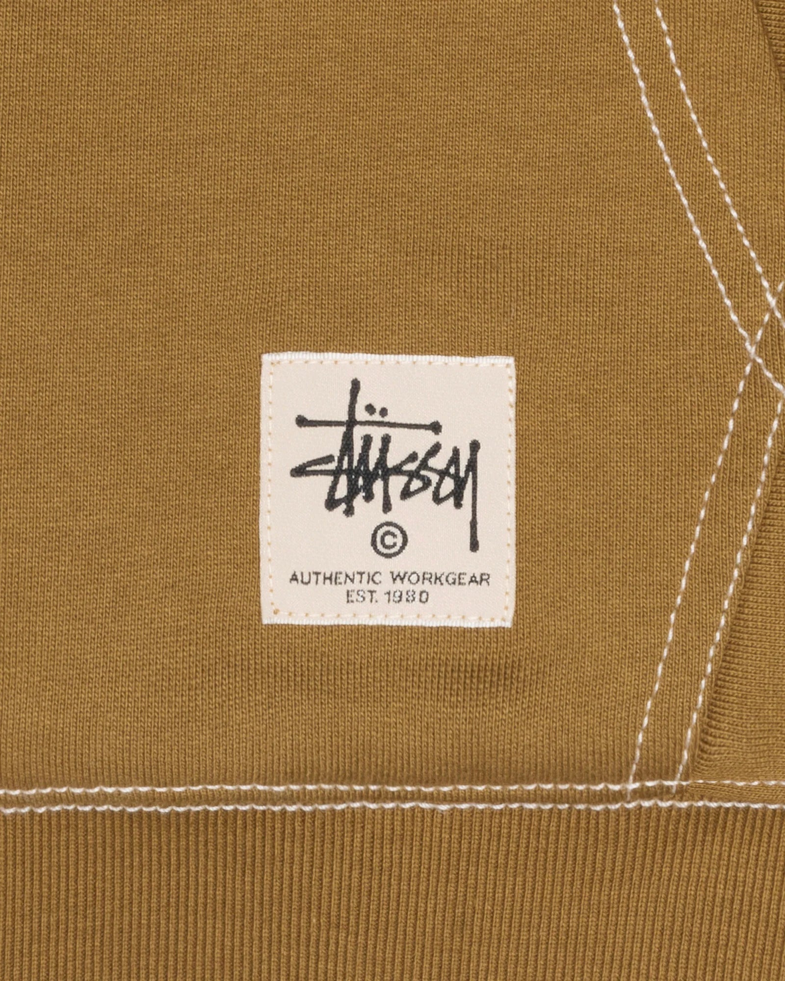 Stussy Contrast Stitch Label Hoodie - Olive – Ninetimes Skateshop