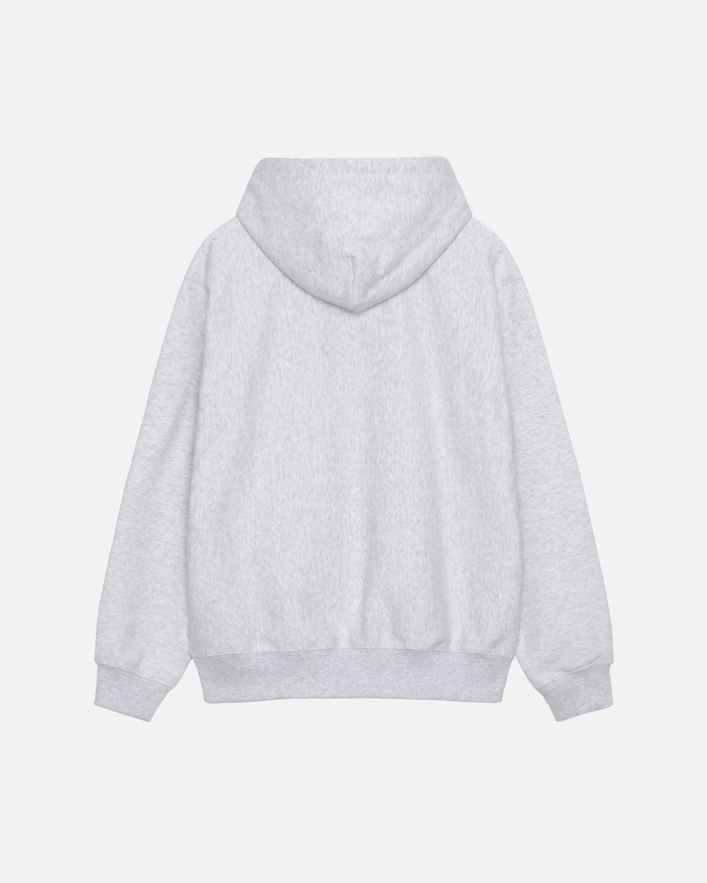 Stussy Stock Logo Applique Hoodie - Ash Heather