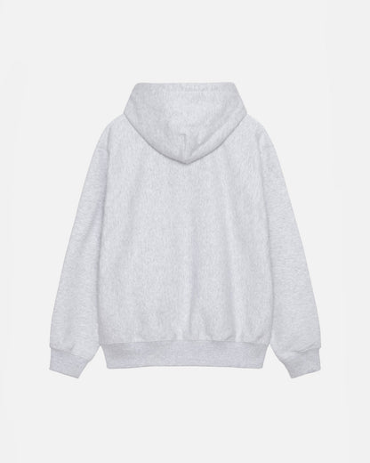 Stussy Stock Logo Applique Hoodie - Ash Heather