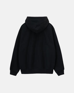 Stussy Stock Logo Applique Hoodie - Black