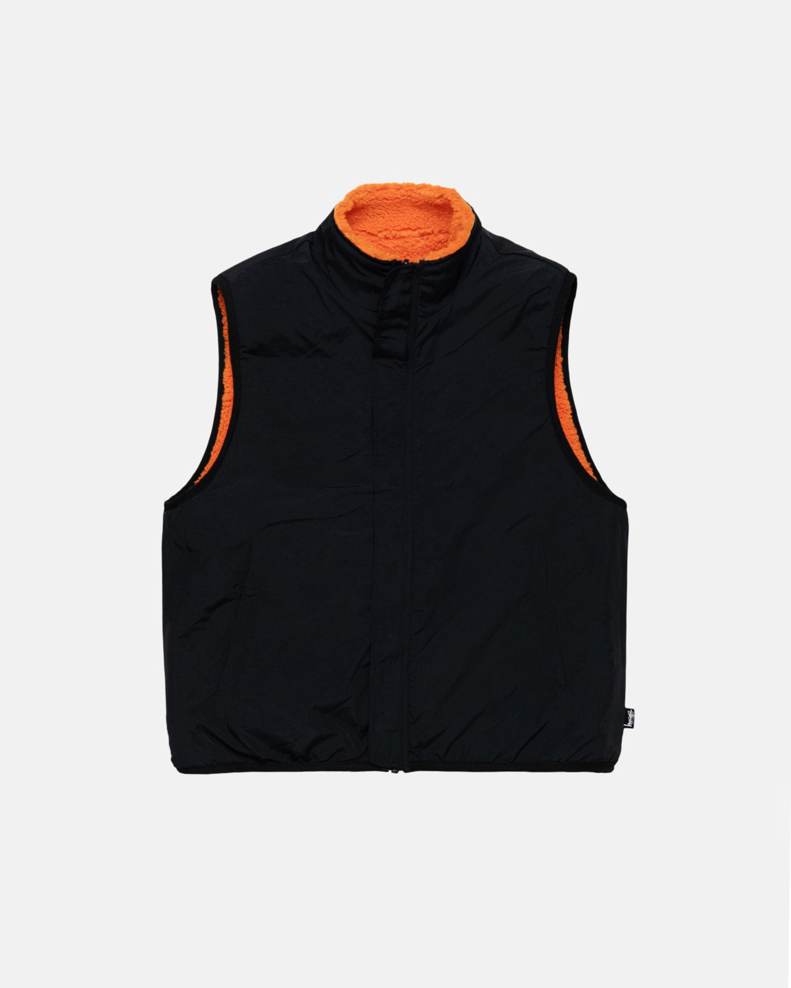 Stussy Sherpa Reversible Vest - Tangerine – Ninetimes Skateshop