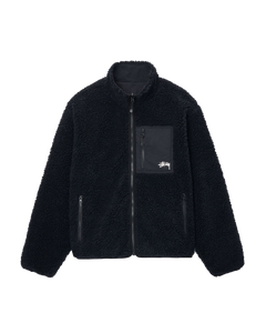 Stussy Sherpa Reversible Jacket - Black