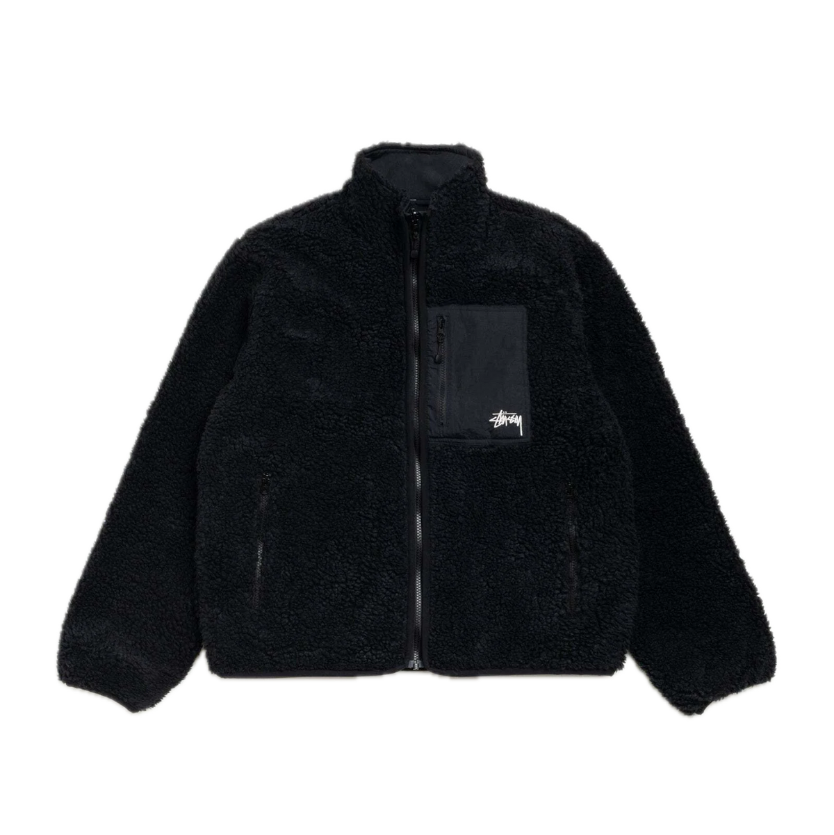 Stussy Sherpa Reversible Jacket - Black
