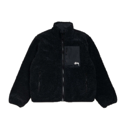 Stussy Sherpa Reversible Jacket - Black