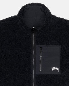 Stussy Sherpa Reversible Jacket - Black