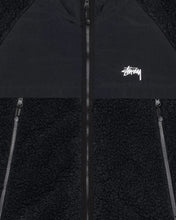 Load image into Gallery viewer, Stussy Sherpa Paneled Hooded Jacket - Black