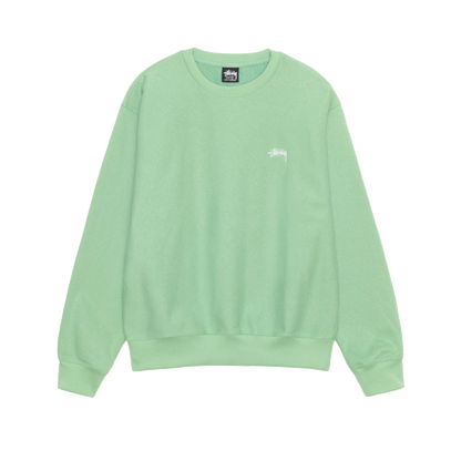 Stussy Stock Logo Crewneck - Zephyr Green